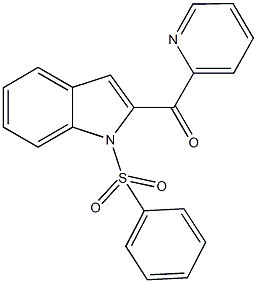 [1-(phenylsulfonyl)-1H-indol-2-yl](2-pyridinyl)methanone Struktur