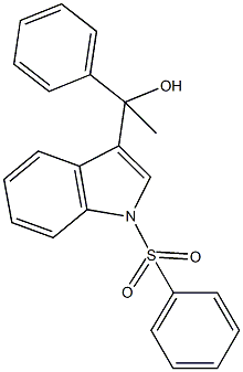 1-phenyl-1-[1-(phenylsulfonyl)-1H-indol-3-yl]ethanol,724743-54-8,结构式