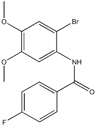 N-(2-bromo-4,5-dimethoxyphenyl)-4-fluorobenzamide 结构式