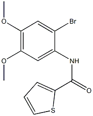 N-(2-bromo-4,5-dimethoxyphenyl)-2-thiophenecarboxamide Struktur