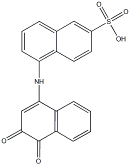 5-[(3,4-dioxo-3,4-dihydro-1-naphthalenyl)amino]-2-naphthalenesulfonic acid Structure