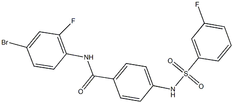 N-(4-bromo-2-fluorophenyl)-4-{[(3-fluorophenyl)sulfonyl]amino}benzamide Structure