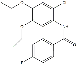 N-(2-chloro-4,5-diethoxyphenyl)-4-fluorobenzamide Struktur