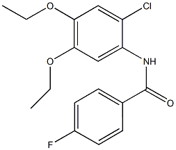 N-(2-chloro-4,5-diethoxyphenyl)-4-fluorobenzamide 化学構造式