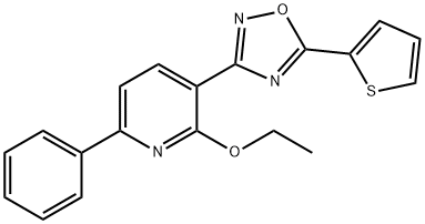 ethyl 6-phenyl-3-[5-(2-thienyl)-1,2,4-oxadiazol-3-yl]-2-pyridinyl ether Structure