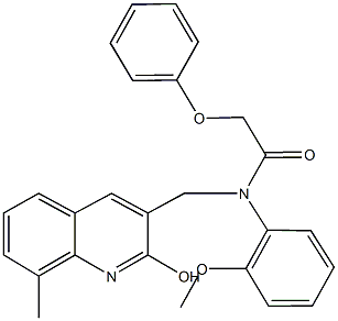 N-[(2-hydroxy-8-methyl-3-quinolinyl)methyl]-N-(2-methoxyphenyl)-2-phenoxyacetamide Structure