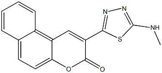 2-[5-(methylamino)-1,3,4-thiadiazol-2-yl]-3H-benzo[f]chromen-3-one Struktur