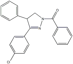 1-benzoyl-3-(4-chlorophenyl)-4-phenyl-4,5-dihydro-1H-pyrazole Structure