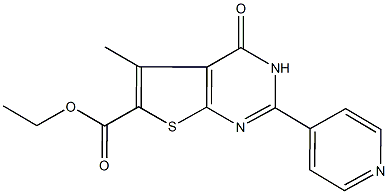 ethyl 5-methyl-4-oxo-2-(4-pyridinyl)-3,4-dihydrothieno[2,3-d]pyrimidine-6-carboxylate,724745-24-8,结构式