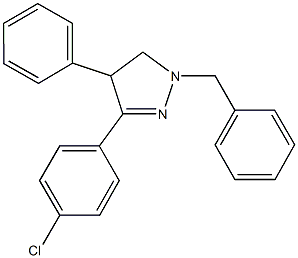 1-benzyl-3-(4-chlorophenyl)-4-phenyl-4,5-dihydro-1H-pyrazole|