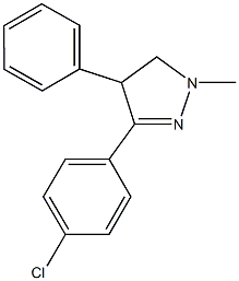 3-(4-chlorophenyl)-1-methyl-4-phenyl-4,5-dihydro-1H-pyrazole Structure