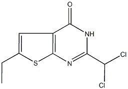 2-(dichloromethyl)-6-ethylthieno[2,3-d]pyrimidin-4(3H)-one Structure