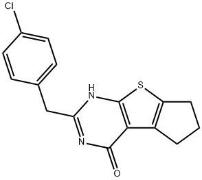 2-(4-chlorobenzyl)-3,5,6,7-tetrahydro-4H-cyclopenta[4,5]thieno[2,3-d]pyrimidin-4-one|