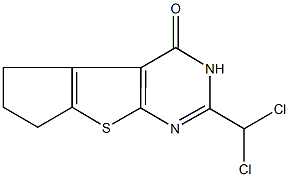 2-(dichloromethyl)-3,5,6,7-tetrahydro-4H-cyclopenta[4,5]thieno[2,3-d]pyrimidin-4-one|