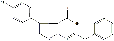 2-benzyl-5-(4-chlorophenyl)thieno[2,3-d]pyrimidin-4(3H)-one 化学構造式