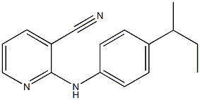 2-(4-sec-butylanilino)nicotinonitrile Struktur