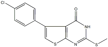 5-(4-chlorophenyl)-2-(methylsulfanyl)thieno[2,3-d]pyrimidin-4(3H)-one,724745-75-9,结构式