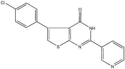 5-(4-chlorophenyl)-2-(3-pyridinyl)thieno[2,3-d]pyrimidin-4(3H)-one Structure