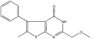2-(methoxymethyl)-6-methyl-5-phenylthieno[2,3-d]pyrimidin-4(3H)-one 结构式
