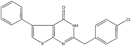 2-(4-chlorobenzyl)-5-phenylthieno[2,3-d]pyrimidin-4(3H)-one Structure
