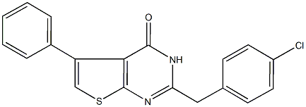 2-(4-chlorobenzyl)-5-phenylthieno[2,3-d]pyrimidin-4(3H)-one 结构式