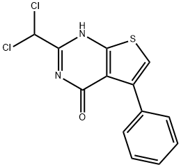 2-(dichloromethyl)-5-phenylthieno[2,3-d]pyrimidin-4(3H)-one Structure