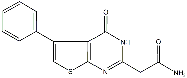 2-(4-oxo-5-phenyl-3,4-dihydrothieno[2,3-d]pyrimidin-2-yl)acetamide 化学構造式