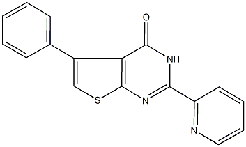 5-phenyl-2-(2-pyridinyl)thieno[2,3-d]pyrimidin-4(3H)-one 结构式