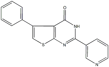 5-phenyl-2-(3-pyridinyl)thieno[2,3-d]pyrimidin-4(3H)-one Struktur