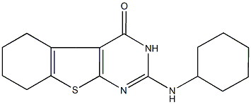 2-(cyclohexylamino)-5,6,7,8-tetrahydro[1]benzothieno[2,3-d]pyrimidin-4(3H)-one Structure