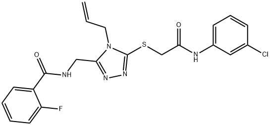 724746-62-7 N-[(4-allyl-5-{[2-(3-chloroanilino)-2-oxoethyl]sulfanyl}-4H-1,2,4-triazol-3-yl)methyl]-2-fluorobenzamide