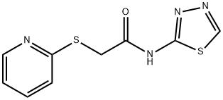 2-(2-pyridinylsulfanyl)-N-(1,3,4-thiadiazol-2-yl)acetamide 结构式