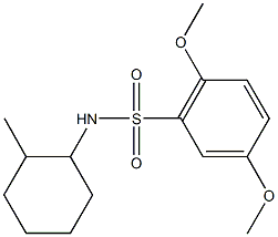 2,5-dimethoxy-N-(2-methylcyclohexyl)benzenesulfonamide Structure