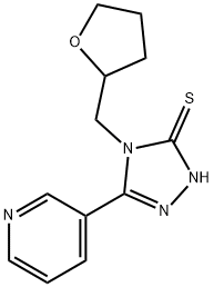 5-(3-pyridinyl)-4-(tetrahydro-2-furanylmethyl)-4H-1,2,4-triazol-3-yl hydrosulfide Structure