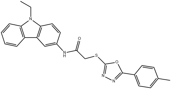 N-(9-ethyl-9H-carbazol-3-yl)-2-{[5-(4-methylphenyl)-1,3,4-oxadiazol-2-yl]sulfanyl}acetamide|