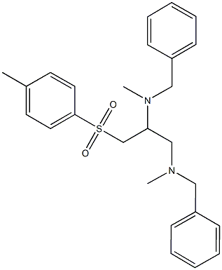 N-benzyl-N-(2-[benzyl(methyl)amino]-1-{[(4-methylphenyl)sulfonyl]methyl}ethyl)-N-methylamine Struktur