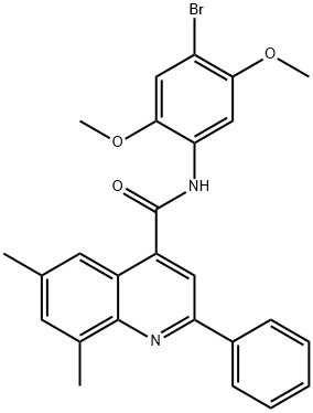 N-(4-bromo-2,5-dimethoxyphenyl)-6,8-dimethyl-2-phenyl-4-quinolinecarboxamide Structure