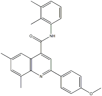 N-(2,3-dimethylphenyl)-2-(4-methoxyphenyl)-6,8-dimethyl-4-quinolinecarboxamide Struktur