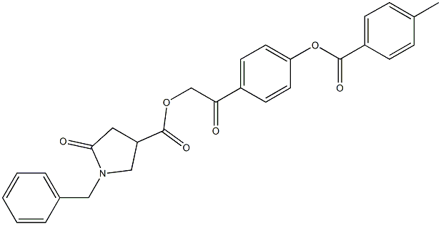 725274-79-3 2-{4-[(4-methylbenzoyl)oxy]phenyl}-2-oxoethyl 1-benzyl-5-oxo-3-pyrrolidinecarboxylate