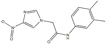 N-(3,4-dimethylphenyl)-2-{4-nitro-1H-imidazol-1-yl}acetamide Struktur