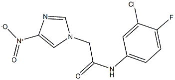 N-(3-chloro-4-fluorophenyl)-2-{4-nitro-1H-imidazol-1-yl}acetamide|