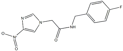 N-(4-fluorobenzyl)-2-{4-nitro-1H-imidazol-1-yl}acetamide Structure