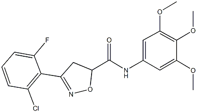 725696-82-2 3-(2-chloro-6-fluorophenyl)-N-(3,4,5-trimethoxyphenyl)-4,5-dihydro-5-isoxazolecarboxamide