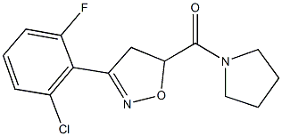 3-(2-chloro-6-fluorophenyl)-5-(1-pyrrolidinylcarbonyl)-4,5-dihydroisoxazole,725696-86-6,结构式