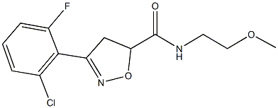 725696-87-7 3-(2-chloro-6-fluorophenyl)-N-(2-methoxyethyl)-4,5-dihydro-5-isoxazolecarboxamide