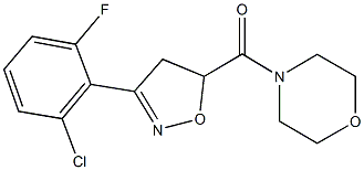 4-{[3-(2-chloro-6-fluorophenyl)-4,5-dihydro-5-isoxazolyl]carbonyl}morpholine Structure