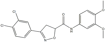 725696-95-7 3-(3,4-dichlorophenyl)-N-(3,4-dimethoxyphenyl)-4,5-dihydro-5-isoxazolecarboxamide