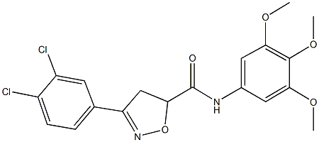 3-(3,4-dichlorophenyl)-N-(3,4,5-trimethoxyphenyl)-4,5-dihydro-5-isoxazolecarboxamide Struktur