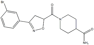 1-{[3-(3-bromophenyl)-4,5-dihydro-5-isoxazolyl]carbonyl}-4-piperidinecarboxamide|