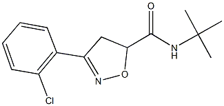 N-(tert-butyl)-3-(2-chlorophenyl)-4,5-dihydro-5-isoxazolecarboxamide Struktur